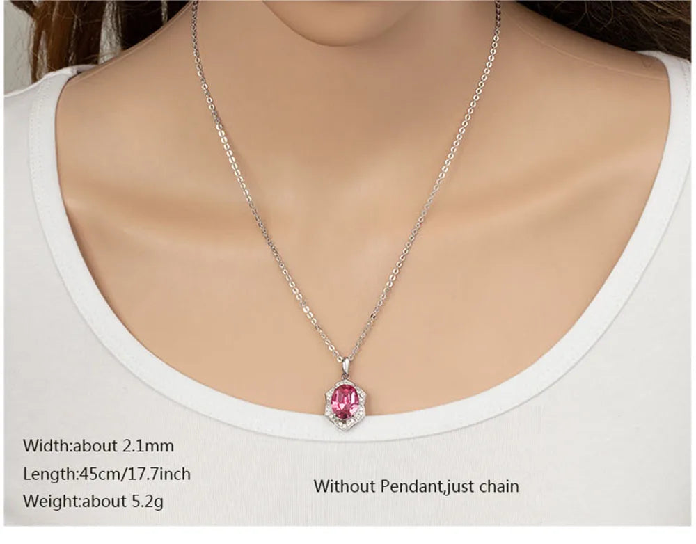 Platinum 950 Pt950 Necklace For Women O Link Necklace.