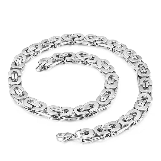 6/8/10mm Double Link Chain for Men/Women Stainless Steel Necklace.