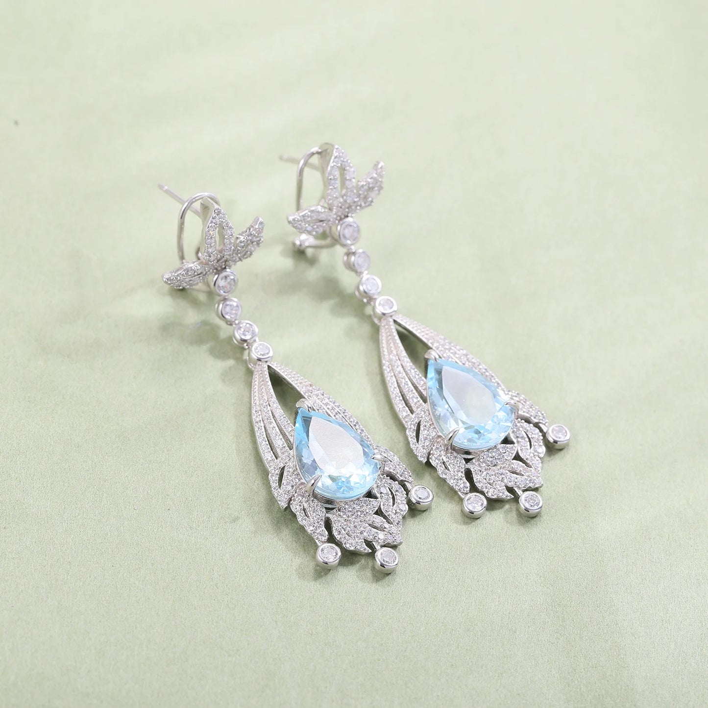 Amethyst Statement Earrings in 925 Sterling Silver Chandelier Earrings