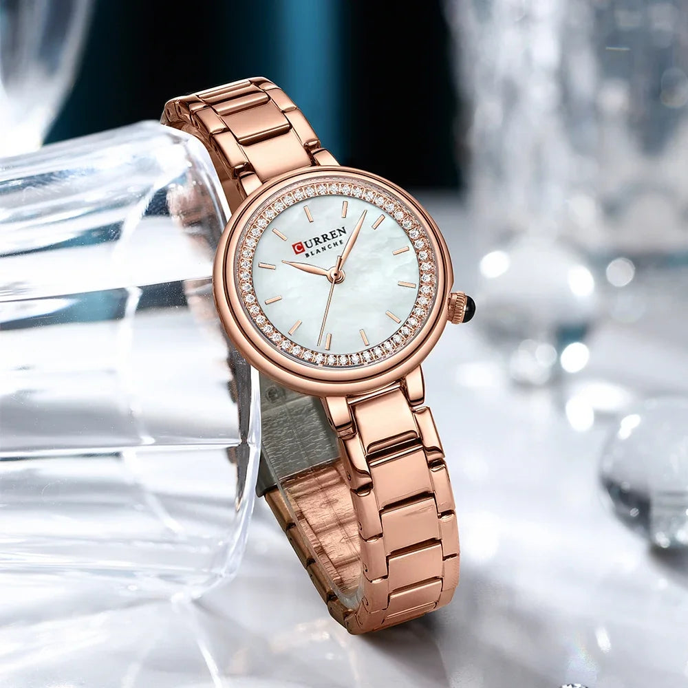 Ladies Stainless Steel Sport Dress Pink Quartz Watch
