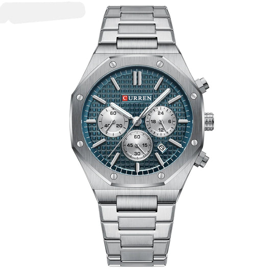 Men's Stainless Steel Quartz Waterproof Watch