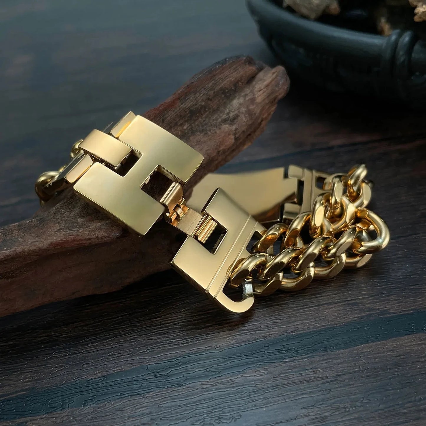 Bible Cross Charm Bracelets Gold Stainless Steel for Men