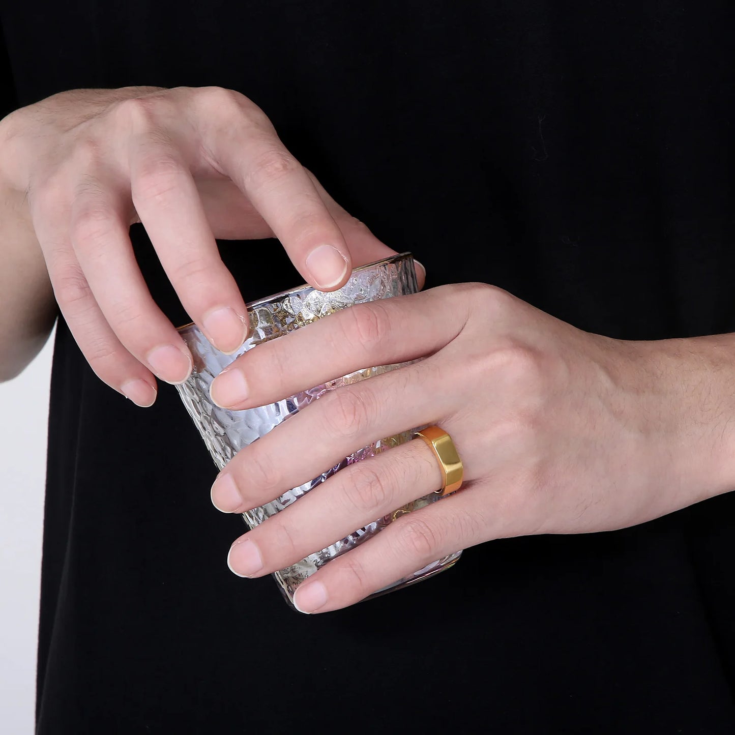 Mens Stainless Steel 316L Square Ring
