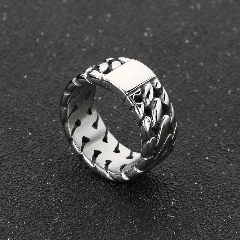 Men's Stainless Steel Ring, Support Engraved Name Service