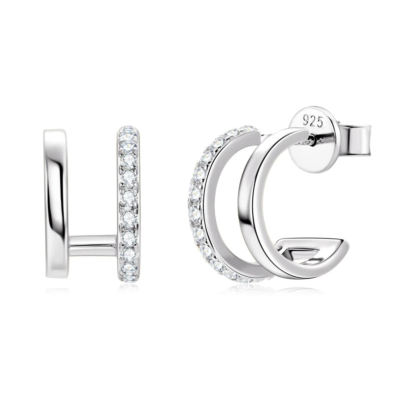 Check Out Our Mobile Watch Price, Womens Moissanite Sterling Silver Stud Ear Cuffs Earrings