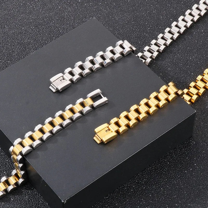 Stainless Steel Watch Chain Necklace for Women Men.