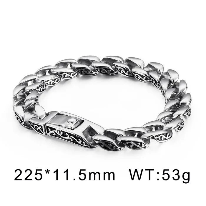 intage 316L Stainless Steel Men's Bracelet Punk Polished