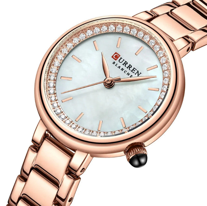Ladies Stainless Steel Sport Dress Pink Quartz Watch