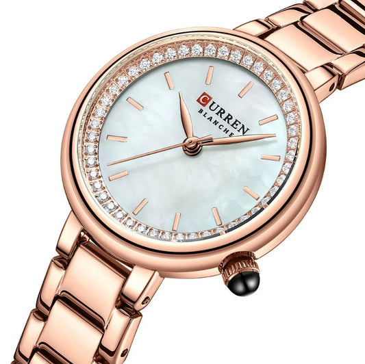 Ladies Stainless Steel Sport Dress Pink Quartz Watch