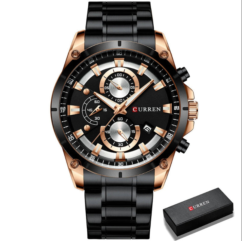 Men's Luxury Sport Quartz Gold  Wristwatch