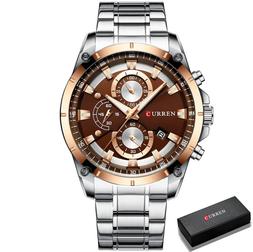 Men's Luxury Sport Quartz Gold  Wristwatch