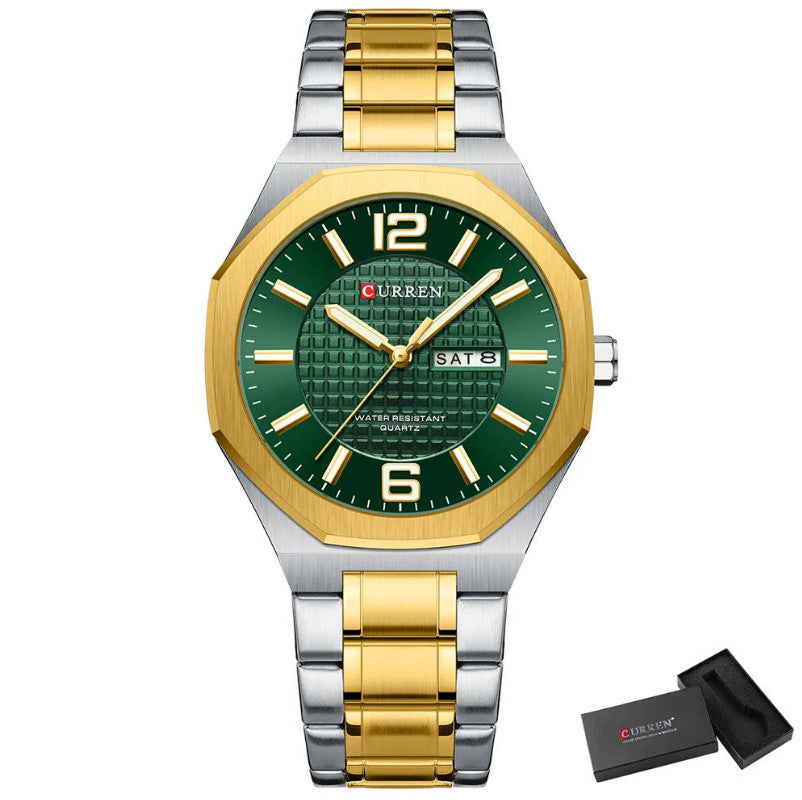Men's Stainless Steel Business Quartz Fashion Wristwatch