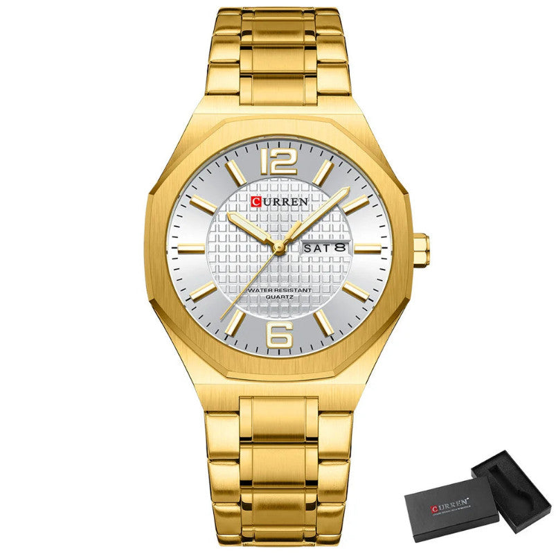 Men's Stainless Steel Business Quartz Fashion Wristwatch