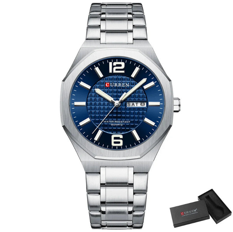 Men's Stainless Steel Business Quartz Fashion Wristwatch