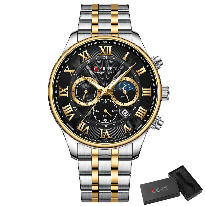 Men's Stainless Steel Chronograph Luminous Watch