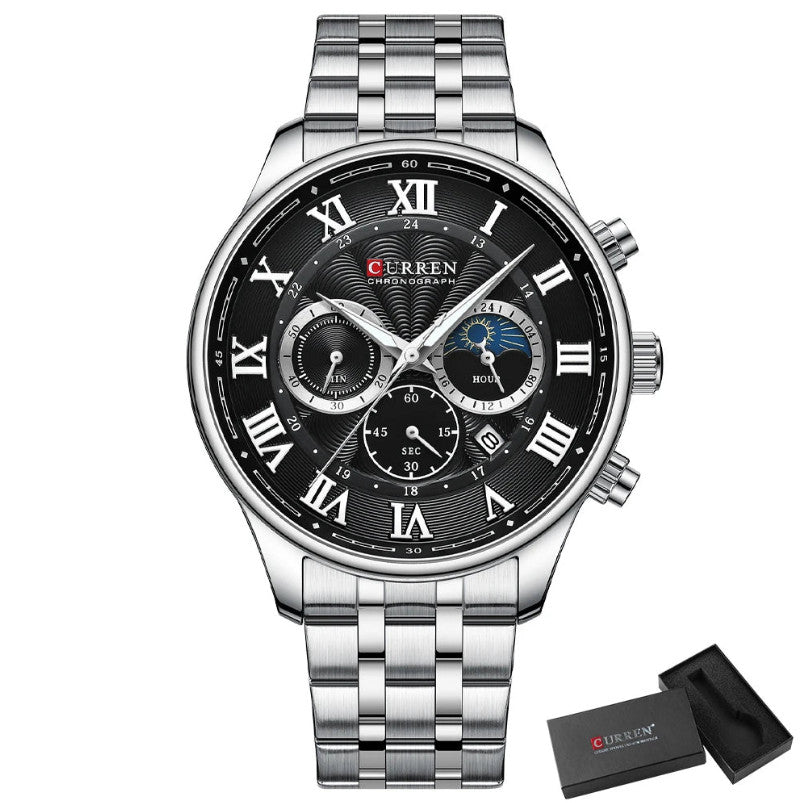 Men's Stainless Steel Chronograph Luminous Watch