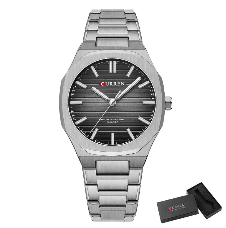Men's  Stainless Steel Quartz Luminous Business Watch