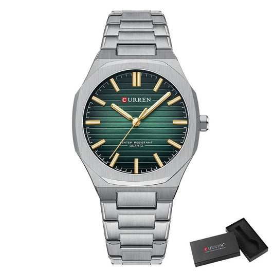 Men's  Stainless Steel Quartz Luminous Business Watch
