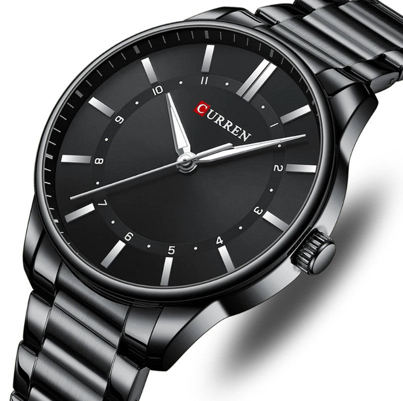 Mens Stainless Steel Casual Quartz Watch