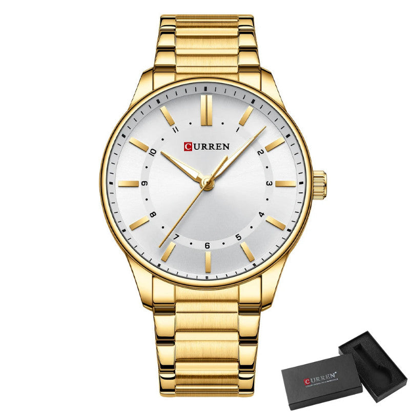 Mens Stainless Steel Casual Quartz Watch