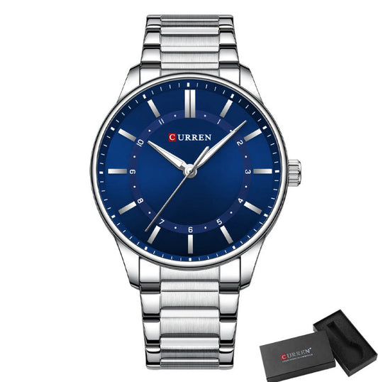 Mens Stainless Steel Casual Quartz Watch