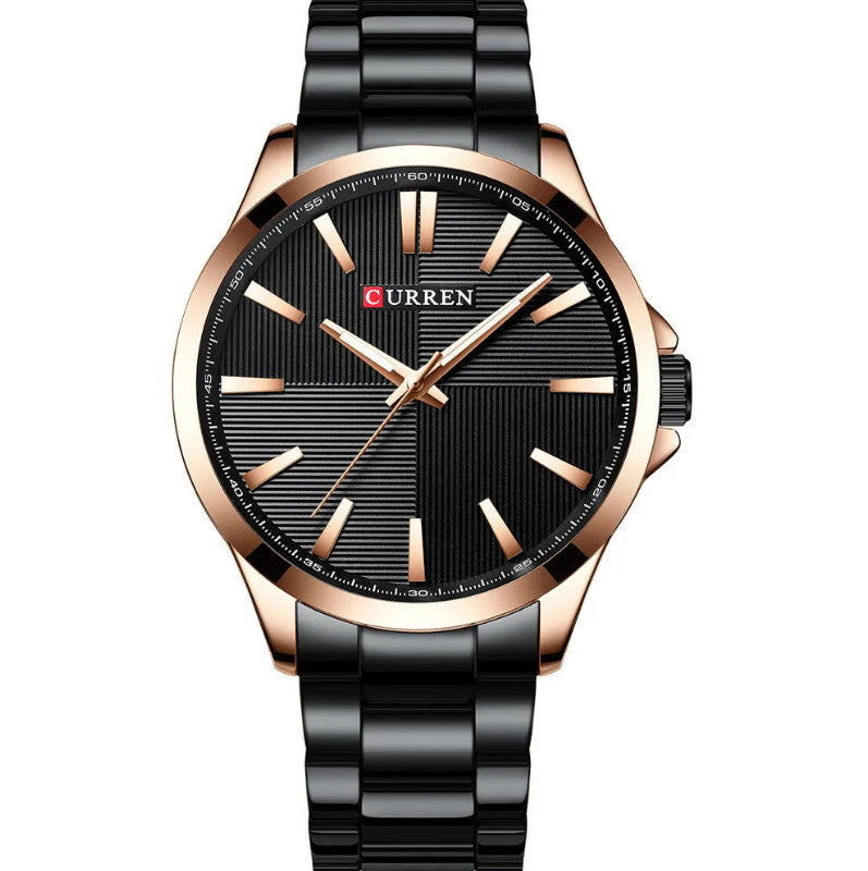 Mens Stainless Steel Fashion Business Quartz Watch