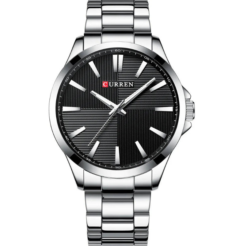 Mens Stainless Steel Fashion Business Quartz Watch