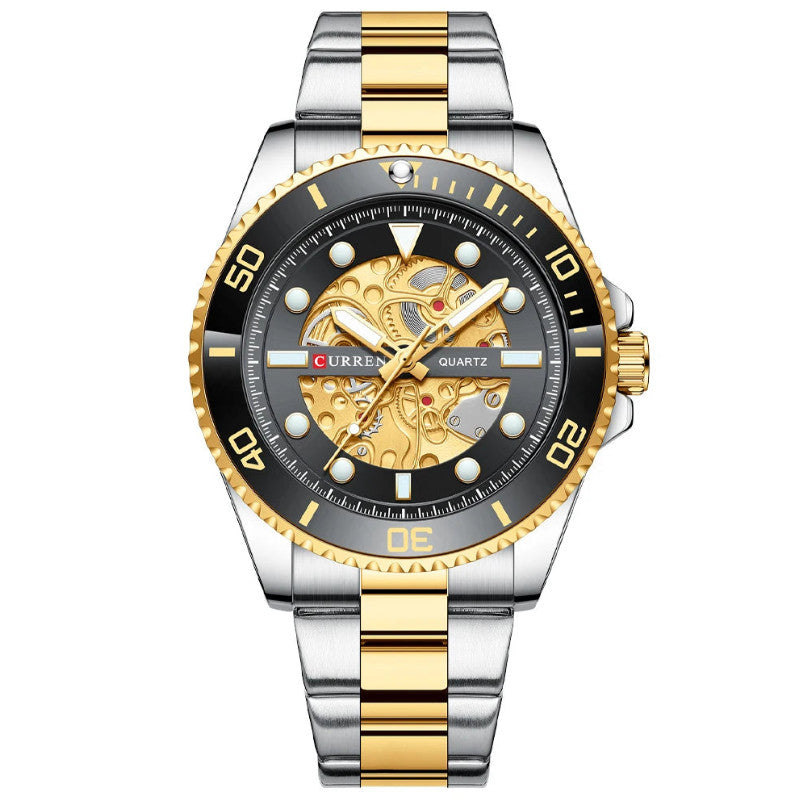 Mens Stainless Steel  Lumious Quartz Watch