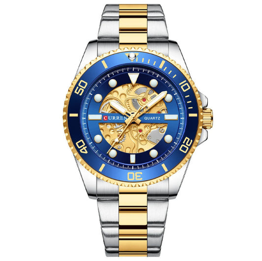 Mens Stainless Steel  Lumious Quartz Watch