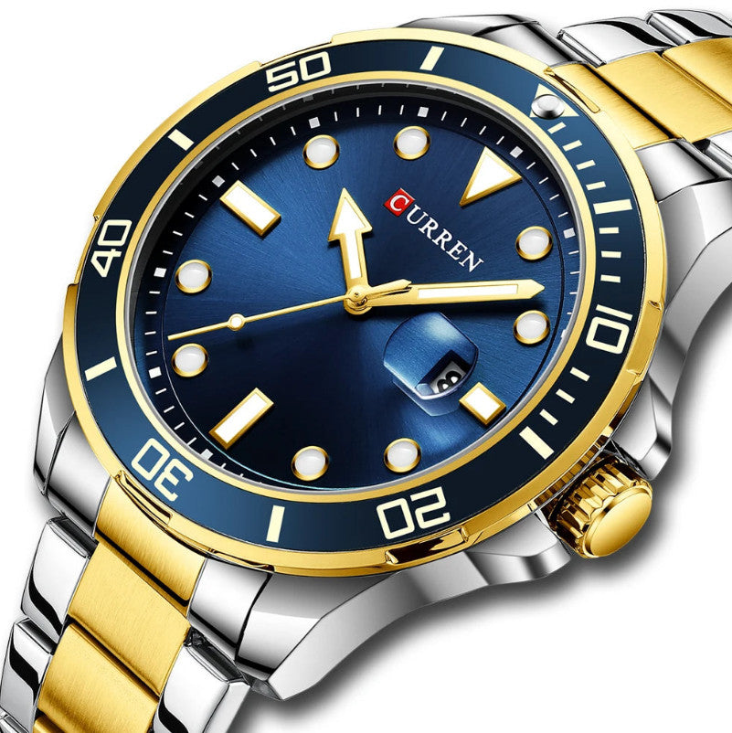 Mens Stainless Steel Quartz Business watch