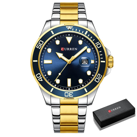 Mens Stainless Steel Quartz Business watch
