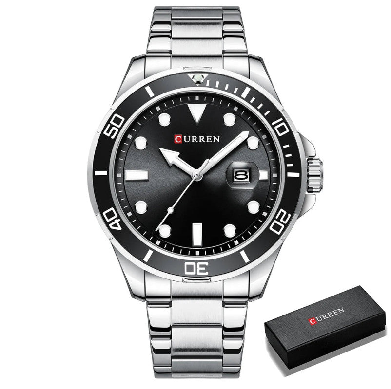 Mens Stainless Steel Quartz Business watch