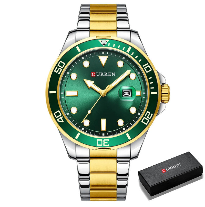 Mens Stainless Steel Quartz Business watch