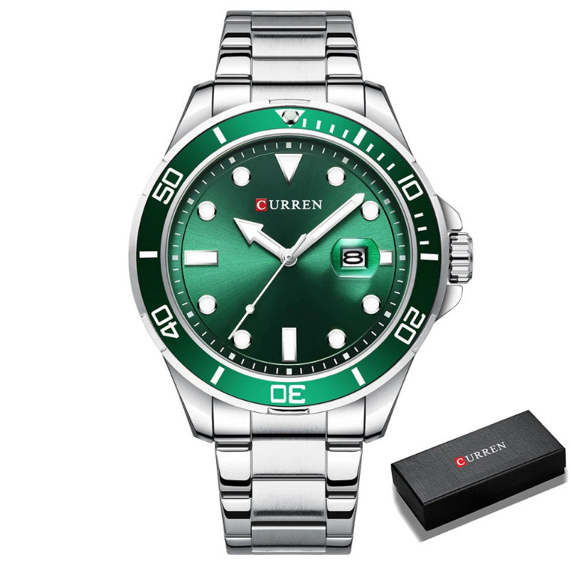 Mens Stainless Steel Quartz Business watch