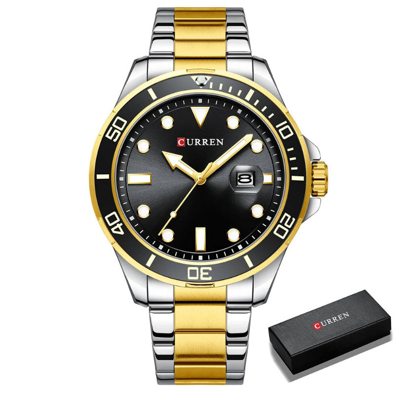 Mens Stainless Steel Quartz Business watch
