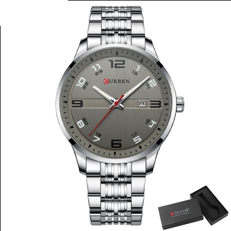 Mens Stainless Steel Quartz Luminous Watch