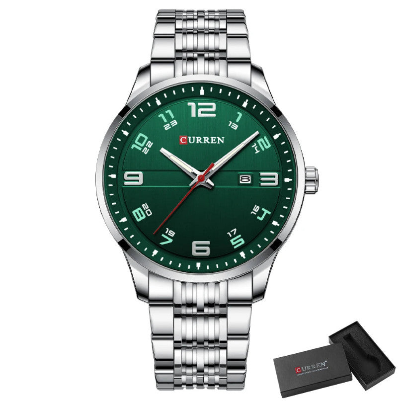 Mens Stainless Steel Quartz Luminous Watch
