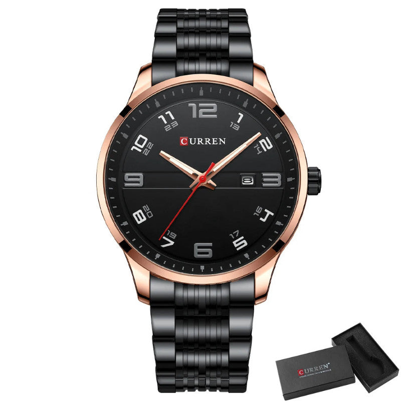 Mens Stainless Steel Quartz Luminous Watch