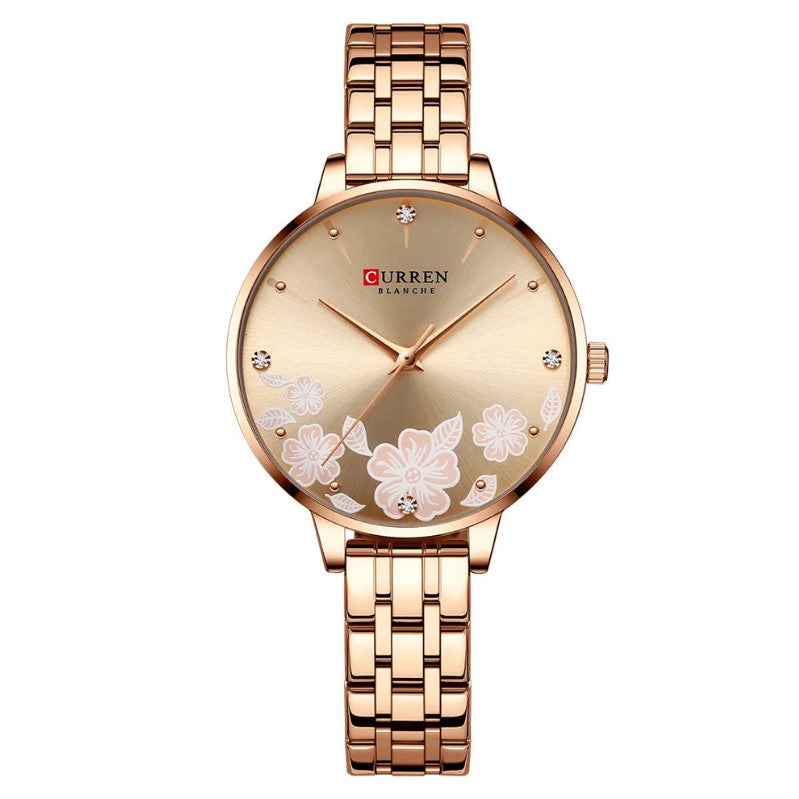 Women Stainless Steel Ultra Thin Quartz Watch