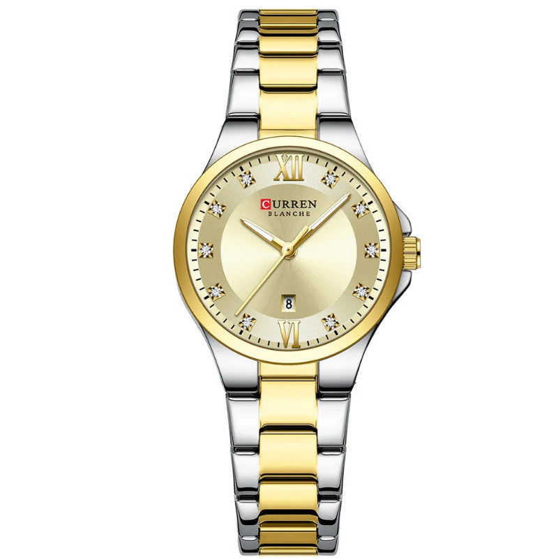 Women Stainless Steel Waterproof Luminous Quartz Watch