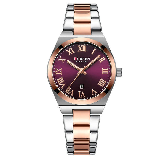 Womens Stainless Steel  Casual Quartz  Watch