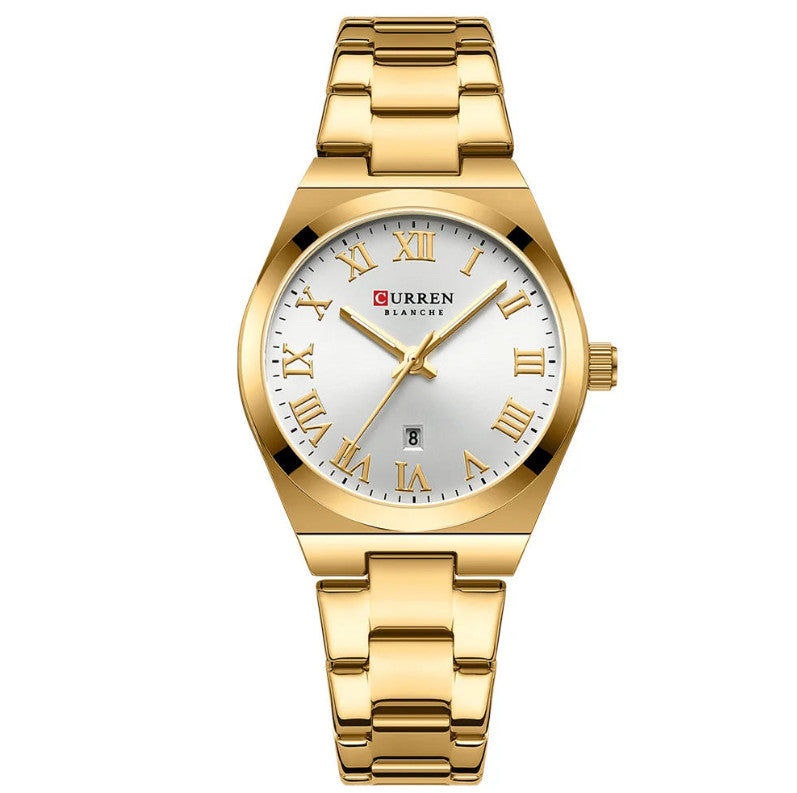 Womens Stainless Steel  Casual Quartz  Watch
