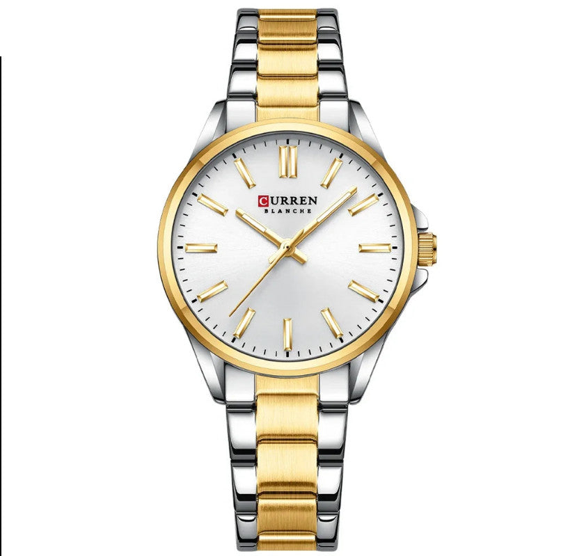 Womens  Stainless Steel Casual Round Dial Quartz Watch