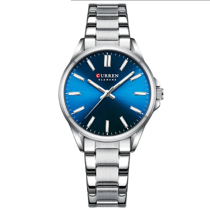 Womens  Stainless Steel Casual Round Dial Quartz Watch