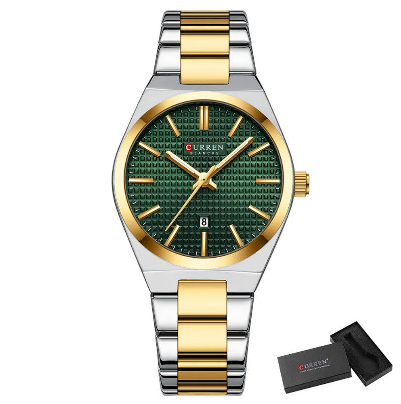 Womens  Stainless Steel Small Dial Quartz Watch