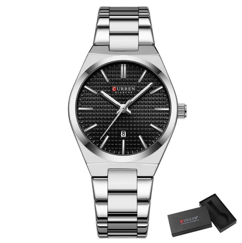Womens  Stainless Steel Small Dial Quartz Watch