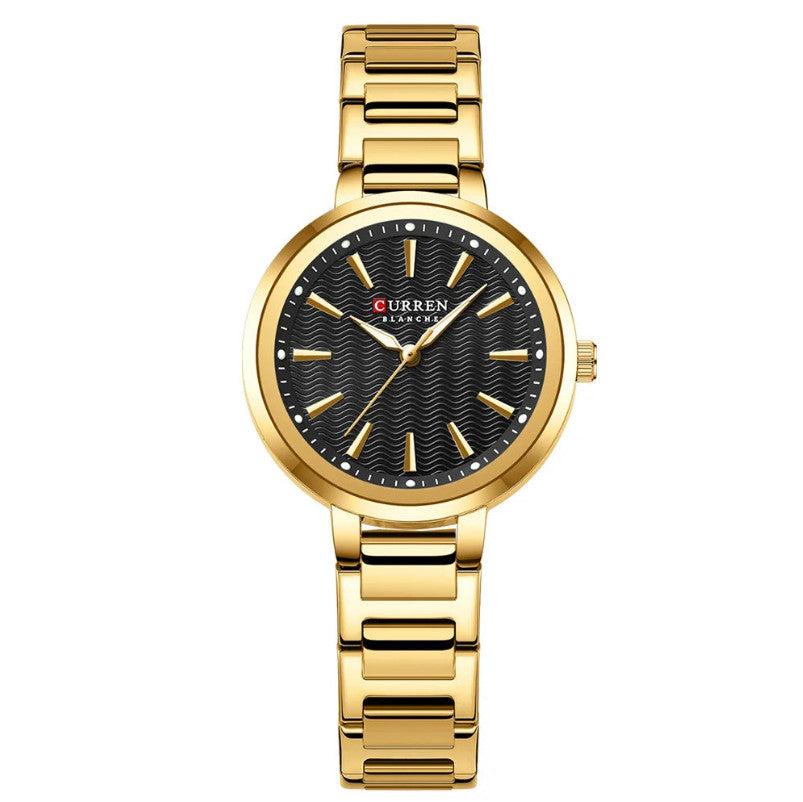 Womens Stainless Steel  Waterproof Luminous Wristwatch