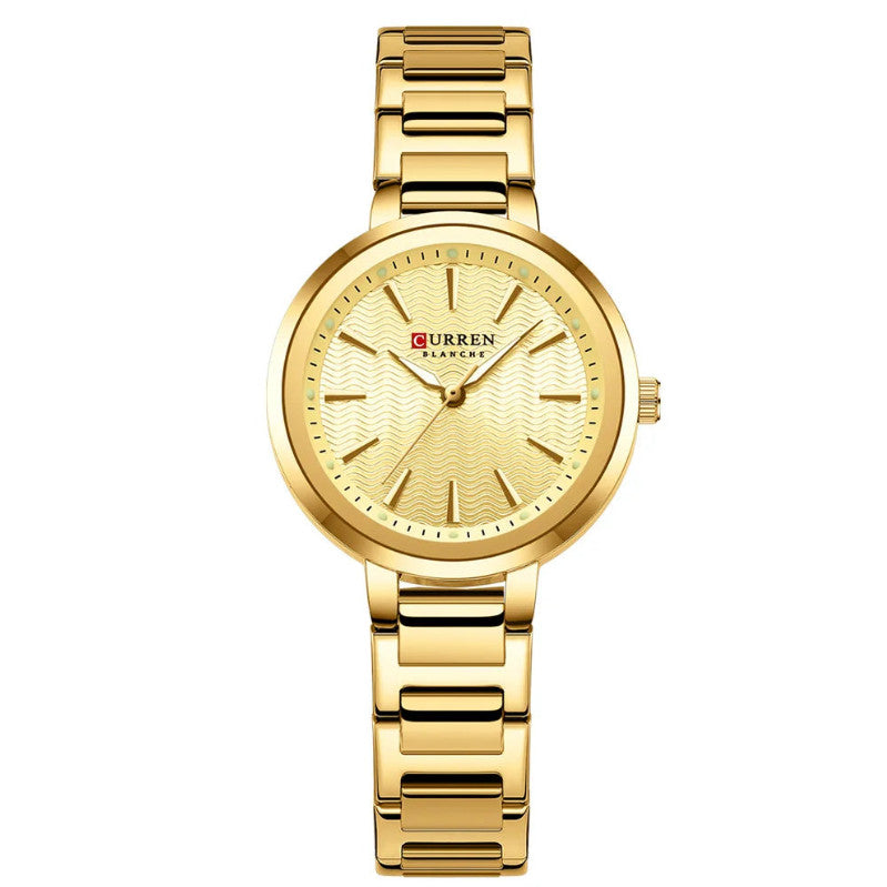 Womens Stainless Steel  Waterproof Luminous Wristwatch