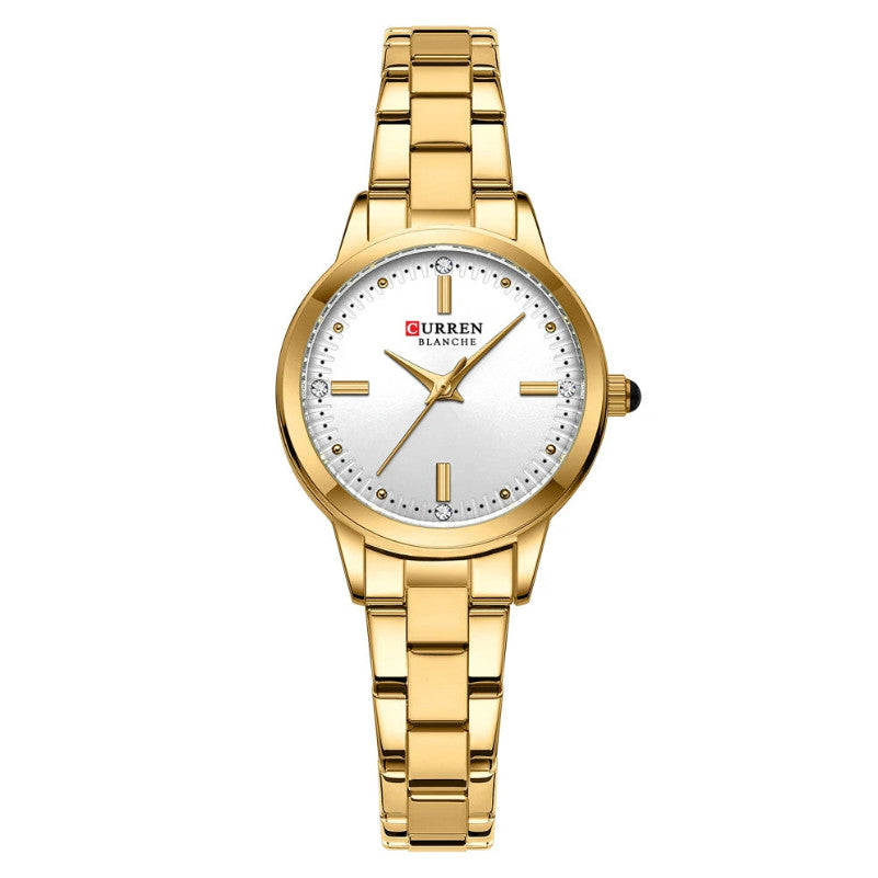 Womens Stainless Steel Waterproof Quartz Watch