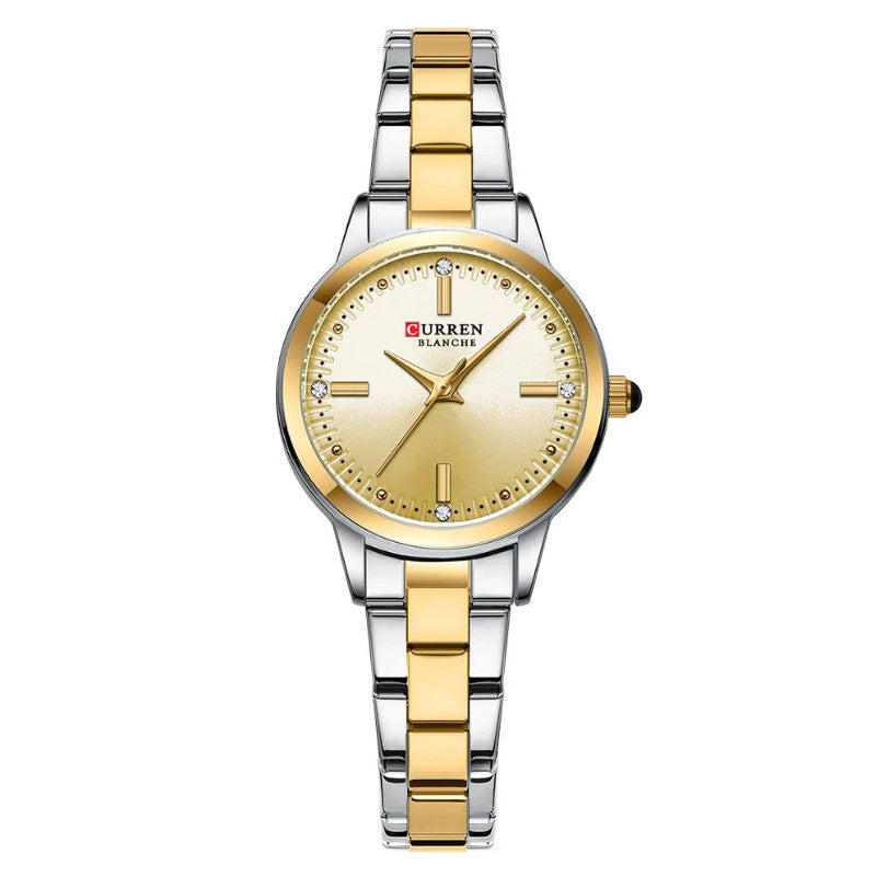 Womens Stainless Steel Waterproof Quartz Watch